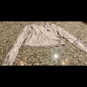 Pink tie die crop top